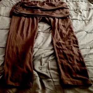 BLACK SKIRTED LEGGINGS